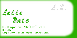 lelle mate business card